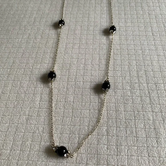 J.Crew black bead long necklace - Picture 5 of 9